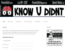 Tablet Screenshot of knowudidnt.com